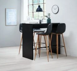 Chaise De Bar JONSTRUP Noir/coloris Chêne -Royal Oak || DODO || Basic Soldes Magasin 100339