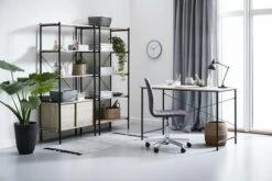 Bureau VANDBORG 60x120 Chêne/noir -Royal Oak || DODO || Basic Soldes Magasin 100373