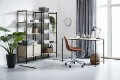 Bureau VANDBORG 60x120 Chêne/noir -Royal Oak || DODO || Basic Soldes Magasin 100374