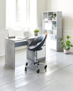 Bureau BILLUND 53x120 Blanc/béton 14 Bureau BILLUND 53x120 Blanc/béton -Royal Oak || DODO || Basic Soldes Magasin 100498