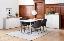 Buffet JERNVED 2 Portes Béton/brillant -Royal Oak || DODO || Basic Soldes Magasin 100591