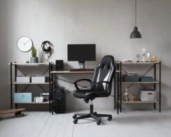 Bureau VANDBORG 60x120 Chêne/noir -Royal Oak || DODO || Basic Soldes Magasin 104890