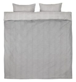 Parure De Lit Seersucker LOLA 240x220 Gris/blanc
