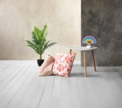 Bout De Canapé TAPS 55x55 Blanc/bambou -Royal Oak || DODO || Basic Soldes Magasin 111191