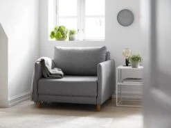 Fauteuil Convertible NORODDEN Gris Clair -Royal Oak || DODO || Basic Soldes Magasin 112647