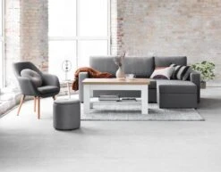 Fauteuil UDSBJERG Tissu Gris/chêne -Royal Oak || DODO || Basic Soldes Magasin 115042 2