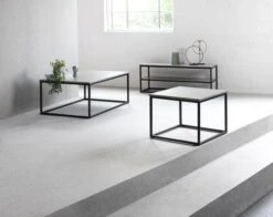 Meuble TV DOKKEDAL Béton/noir -Royal Oak || DODO || Basic Soldes Magasin 115129
