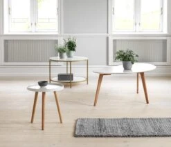 Bout De Canapé BAKKEBJERG Ø40 Blanc/naturel -Royal Oak || DODO || Basic Soldes Magasin 115145