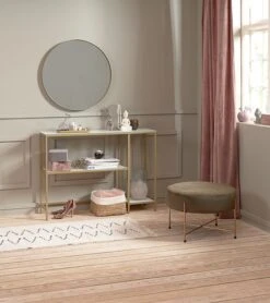 Console PANDRUP 30x110 Blanc/doré -Royal Oak || DODO || Basic Soldes Magasin 115311