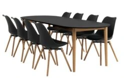 Table EGENS 90x190/270 Noir -Royal Oak || DODO || Basic Soldes Magasin 117313