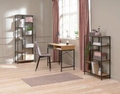 Étagère TRAPPEDAL 7 Tablettes Chêne/noir -Royal Oak || DODO || Basic Soldes Magasin 117606 1