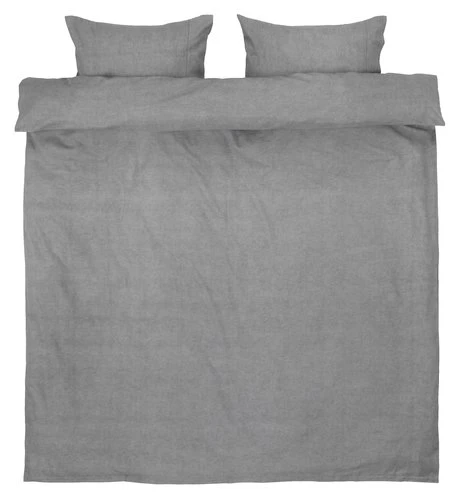 Parure De Lit Flanelle VITA 240x220 Gris 1 Parure De Lit Flanelle VITA 240x220 Gris