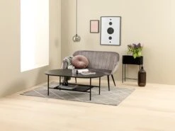 Table Basse HINNERUP 75x120 Noir -Royal Oak || DODO || Basic Soldes Magasin 118307