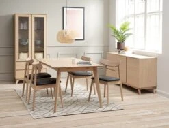 Royal Oak Vitrine KALBY 2 Portes Chêne Clair -Royal Oak || DODO || Basic Soldes Magasin 119922