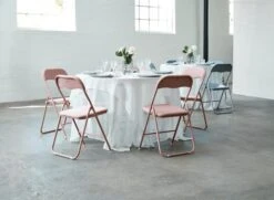 Chaise Pliante VOEL Velours Rose 7 Chaise Pliante VOEL Velours Rose -Royal Oak || DODO || Basic Soldes Magasin 120215