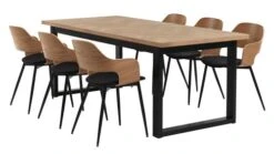 AGERSKOV L200 Table Chêne + 4 HVIDOVRE Chaises Chêne/noir -Royal Oak || DODO || Basic Soldes Magasin 120612