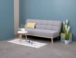 Canapé Convertible NEJEDE Tissu Gris Clair -Royal Oak || DODO || Basic Soldes Magasin 122139