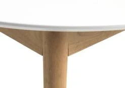 Table MARSTRAND Ø110/110x200 Blanc/naturel -Royal Oak || DODO || Basic Soldes Magasin 126788
