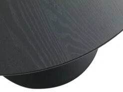 Table RINGSTED Ø100 Placage Frêne Noir -Royal Oak || DODO || Basic Soldes Magasin 126797