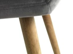 Chaise ADSLEV Velours Gris/naturel -Royal Oak || DODO || Basic Soldes Magasin 126820