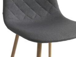 Chaise JONSTRUP Tissu Asphalte/coloris Chêne -Royal Oak || DODO || Basic Soldes Magasin 126856