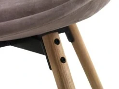 Royal Oak Chaise KASTRUP Velours Rose/chêne -Royal Oak || DODO || Basic Soldes Magasin 126861