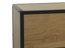 Commode 4 Tiroirs TRAPPEDAL Chêne/noir -Royal Oak || DODO || Basic Soldes Magasin 126909