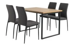 AABENRAA L120 Table Chêne + 4 TRUSTRUP Chaises Gris