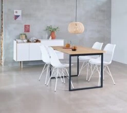 Table AABENRAA 80x120 Chêne/noir -Royal Oak || DODO || Basic Soldes Magasin 128700