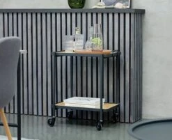 Chaise JONSTRUP Tissu Asphalte/coloris Chêne -Royal Oak || DODO || Basic Soldes Magasin 131958