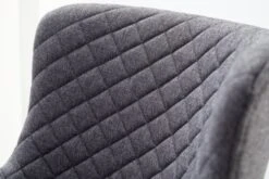 Chaise De Bar PEBRINGE Avec Dossier Tissu Gris/noir -Royal Oak || DODO || Basic Soldes Magasin 132680