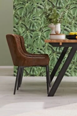 Chaise PEBRINGE Brun Vieilli/noir -Royal Oak || DODO || Basic Soldes Magasin 132711