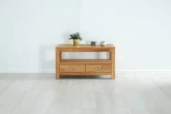 Royal Oak Meuble TV HAGE 102 Cm 2 Tiroirs Chêne -Royal Oak || DODO || Basic Soldes Magasin 132776