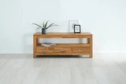 Royal Oak Meuble TV HAGE 139 Cm 3 Tiroirs Chêne -Royal Oak || DODO || Basic Soldes Magasin 132783