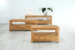 Royal Oak Meuble TV HAGE 102 Cm 2 Tiroirs Chêne -Royal Oak || DODO || Basic Soldes Magasin 132789 1