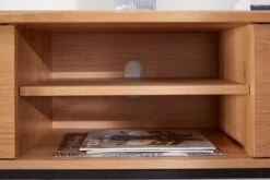 Royal Oak Meuble TV SANDBY 2 Portes Chêne Naturel/noir -Royal Oak || DODO || Basic Soldes Magasin 132863