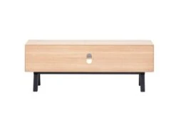 Royal Oak Meuble TV SANDBY 2 Portes Chêne Naturel/noir -Royal Oak || DODO || Basic Soldes Magasin 132865