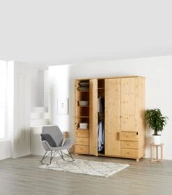 Armoire LYNE 200x224 Teintée -Royal Oak || DODO || Basic Soldes Magasin 133648