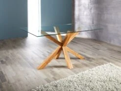 Royal Oak Table AGERBY 90x160 Verre/chêne -Royal Oak || DODO || Basic Soldes Magasin 133859