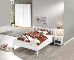 Armoire ROLD 154x216 Blanc/pin -Royal Oak || DODO || Basic Soldes Magasin 134111