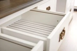 Buffet VILSTED 2 Portes Blanc/brun -Royal Oak || DODO || Basic Soldes Magasin 135053