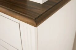 Buffet VILSTED 2 Portes Blanc/brun -Royal Oak || DODO || Basic Soldes Magasin 135054