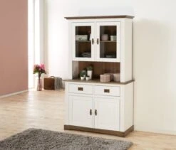Partie Supérieure VILSTED 2 Portes Blanc/brun -Royal Oak || DODO || Basic Soldes Magasin 135065