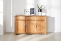 Royal Oak Buffet HAGE 3 Portes 3 Tiroirs Chêne -Royal Oak || DODO || Basic Soldes Magasin 135293