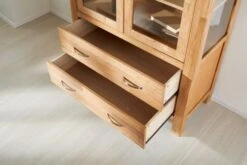 Royal Oak Vitrine HAGE 2 Portes 2 Tiroirs Chêne -Royal Oak || DODO || Basic Soldes Magasin 135301