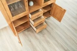 Royal Oak Vitrine HAGE 2+2 Portes 3 Tiroirs Chêne -Royal Oak || DODO || Basic Soldes Magasin 135358