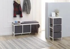 Commode 3 Boîtes ODBY Blanc/gris -Royal Oak || DODO || Basic Soldes Magasin 136976