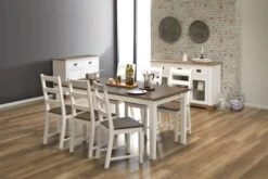 Buffet VILSTED 2 Portes Blanc/brun -Royal Oak || DODO || Basic Soldes Magasin 137109