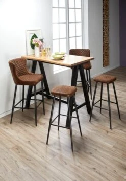 Royal Oak Table De Bar SANDBY 71x128 Chêne Naturel/noir -Royal Oak || DODO || Basic Soldes Magasin 137281