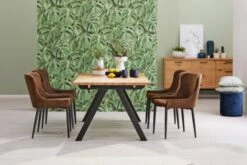 Chaise PEBRINGE Brun Vieilli/noir -Royal Oak || DODO || Basic Soldes Magasin 137317